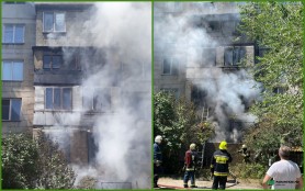 FOTO // Incendiu puternic la Botanica. La fața locului au intervenit 5 echipaje de pompieri